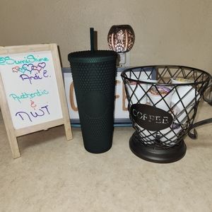 Starbucks Winter 2022 Dark Green Jelly Studded Tumbler 24oz/ Venti, NWT